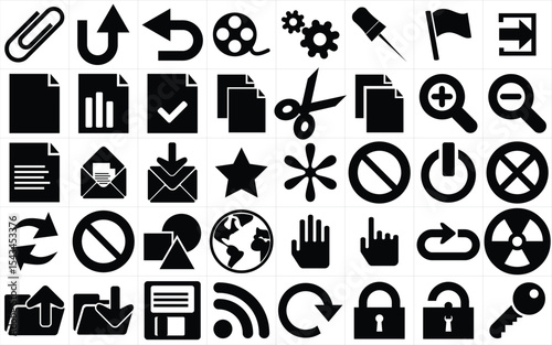 set of vector icons for design