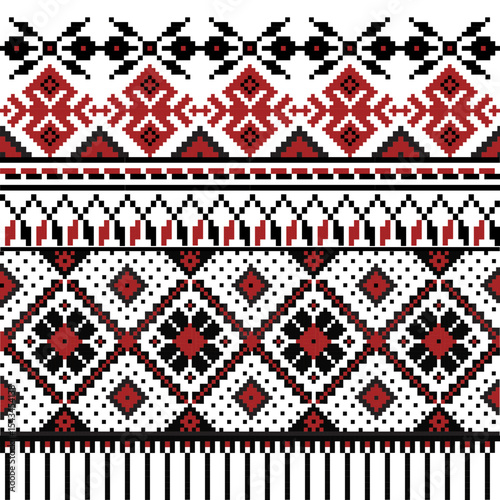 ikat Abstract Ethnic art.Seamless pattern in tribal, folk embroidery, and Mexican style. Aztec geometic  art ornament print. Design for carpet, Vector seamless pattern. Cover,wallpaper, wrapping, fabr