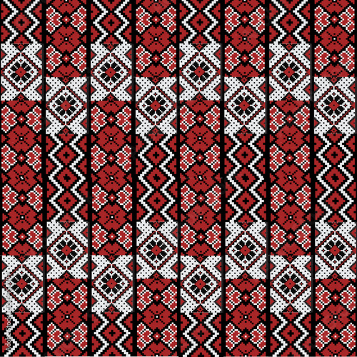 ikat Abstract Ethnic art.Seamless pattern in tribal, folk embroidery, and Mexican style. Aztec geometic  art ornament print. Design for carpet, Vector seamless pattern. Cover,wallpaper, wrapping, fabr