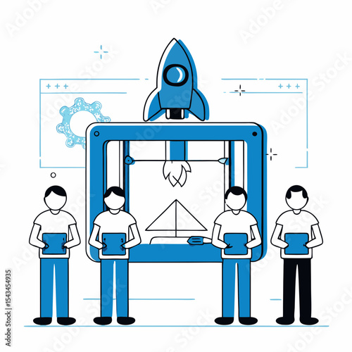 Team Innovating and Developing New Ideas with 3D Printing Technology

