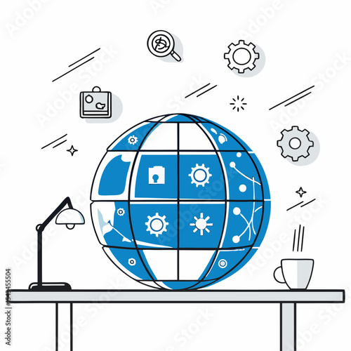 Global Business Operations: Internet Connectivity and Worldwide Network for Digital Communication and Strategy

