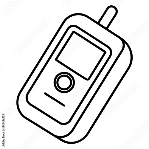 Minimal Glucometer Line Icon