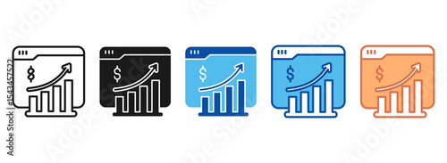 Profit Icon Set Multiple Style Collection