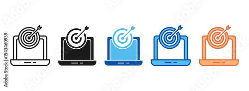 Target Icon Set Multiple Style Collection