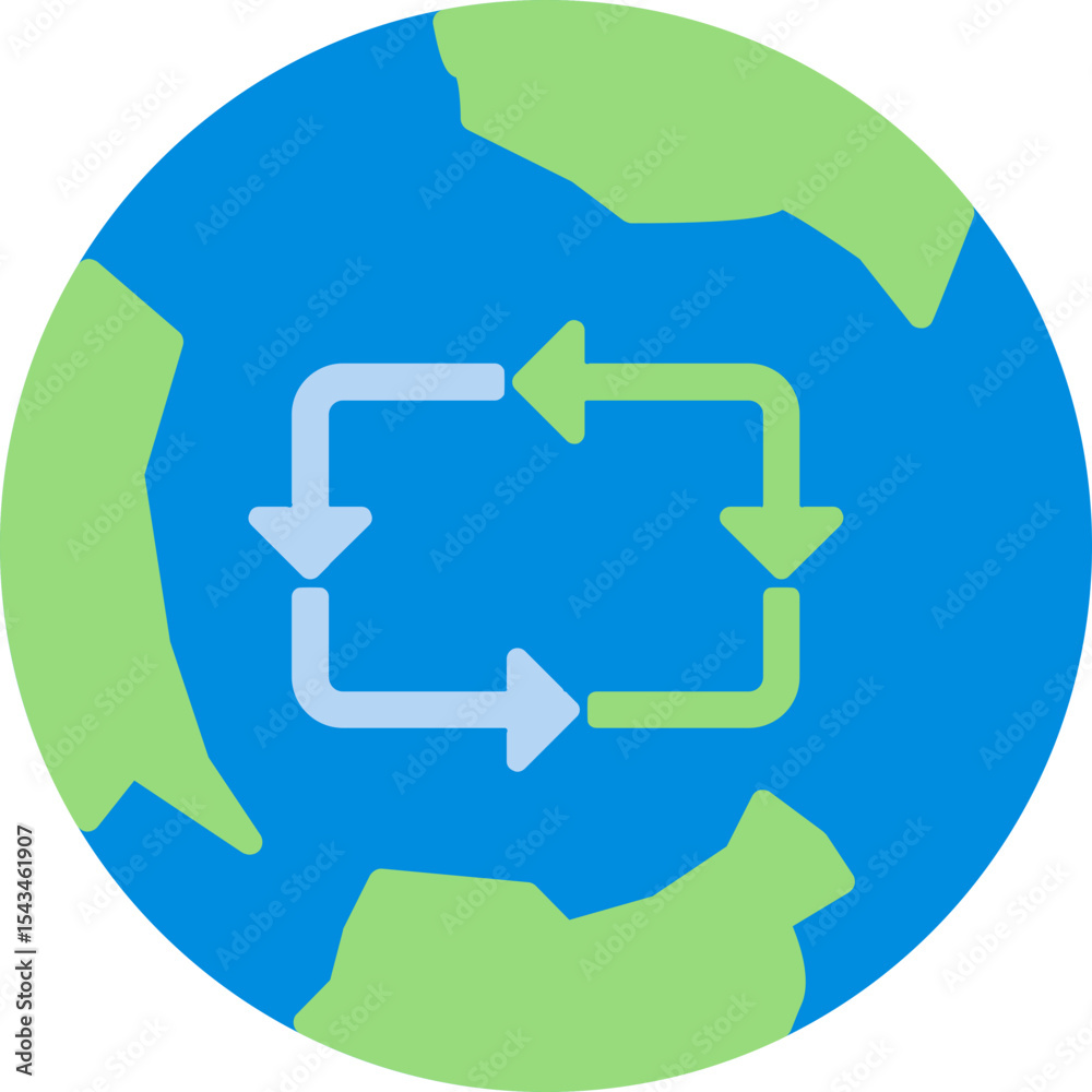 Recycle Planet Earth Icon Recycle Planet Earth Icon