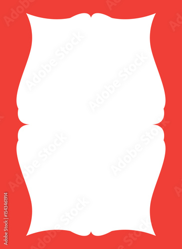 christmas frame with red ribbon