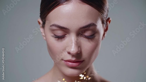 Sleek futuristic facial interface showcasing elegance and technology