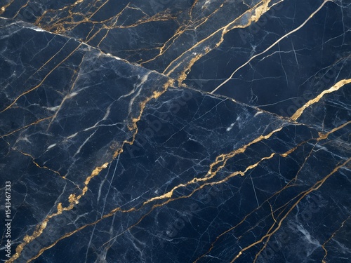 The background is glossy dark blue granite with golden veins