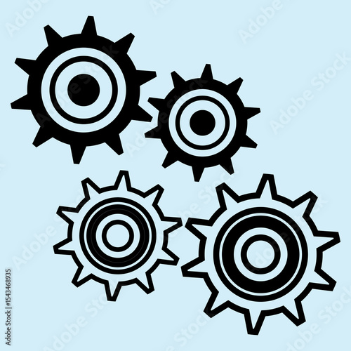 Interlocking Gears: A dynamic visual of four gears, interlocked to signify teamwork, cooperation, and intricate mechanisms, against a soft, gradient background.