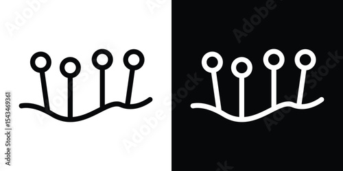 Acupuncture icon filled flat sign concept for web design.