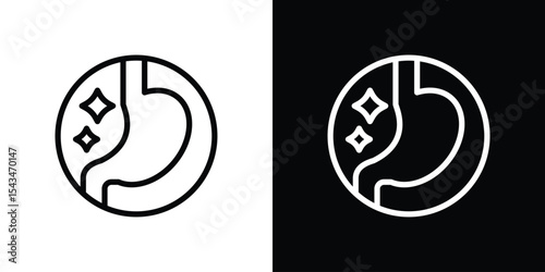 Aids nutrient absorption icon filled flat sign concept for web design.