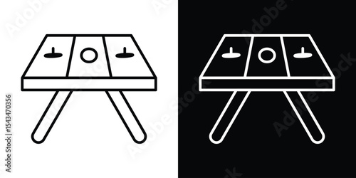 Air hockey icon filled flat sign concept for web design.