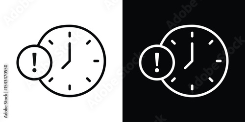 Alarm exclamation icon filled flat sign concept for web design.