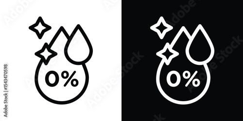 Alcohol free icon filled flat sign concept for web design.
