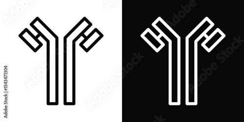 Antibody icon filled flat sign concept for web design.