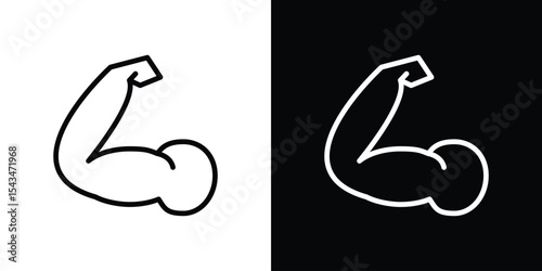 Arm icon filled flat sign concept for web design.