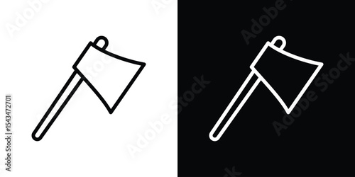 Axe icon filled flat sign concept for web design.