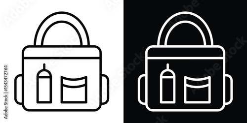 baby bag icon filled flat sign concept for web design.