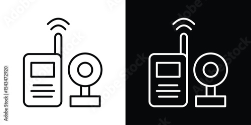 Baby monitor icon filled flat sign concept for web design.