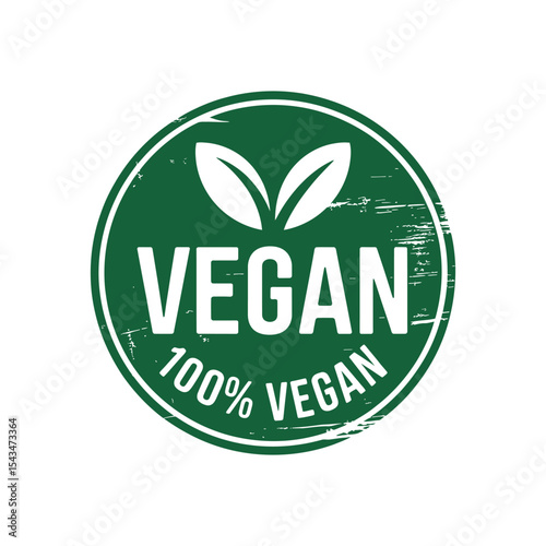 100% Vegan Authentic Vegan Certified Product Label Design