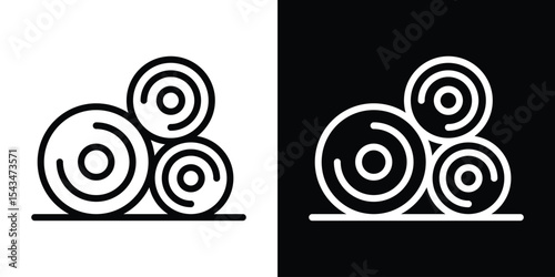 Bale icon filled flat sign concept for web design.