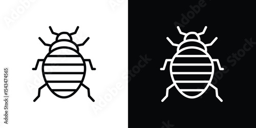 Bedbug icon filled flat sign concept for web design.