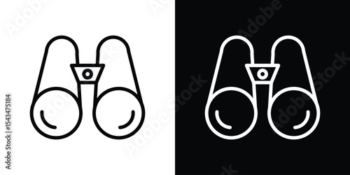 Binoculars icon filled flat sign concept for web design.