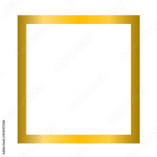 Minimalist Gold Frame White Background
