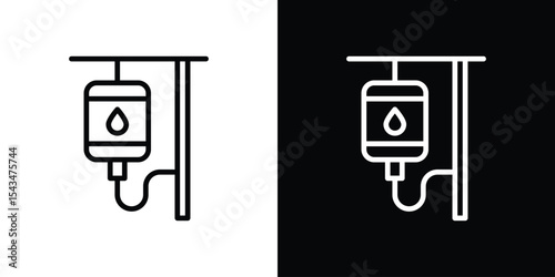 Blood transfusion icon filled flat sign concept for web design.