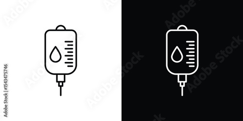 Blood transfusion icon filled flat sign concept for web design.