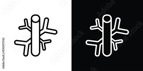 Blood vessel icon filled flat sign concept for web design.