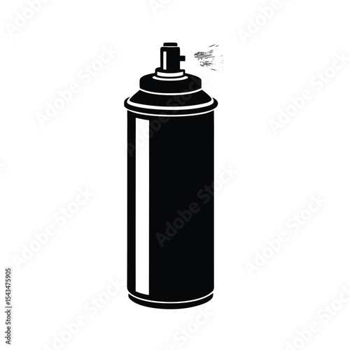 Spray paint can silhouette vector illustration