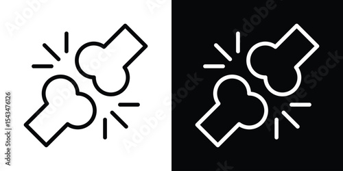 Bones icon filled flat sign concept for web design.