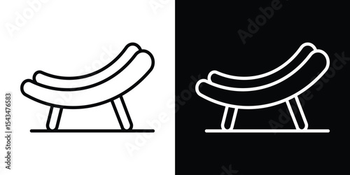 Bouncy seat icon filled flat sign concept for web design.