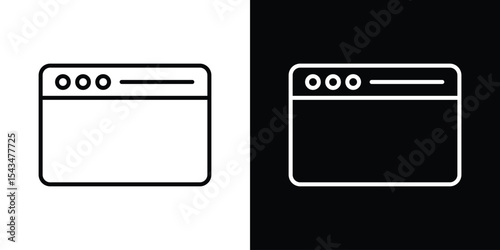 Browser icon filled flat sign concept for web design.