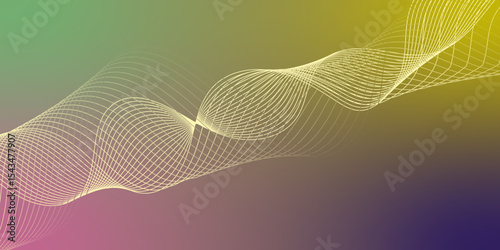 Abstract gradian background with graydin line. Modern template abstract design flowing particles digital frequency track equalizer. abstract wave line for banner, wallpaper background with wave design