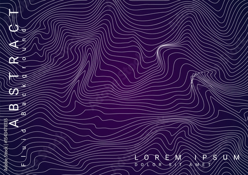 Vector background of abstract fluid lines
