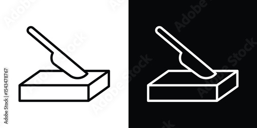 Butter icon filled flat sign concept for web design.