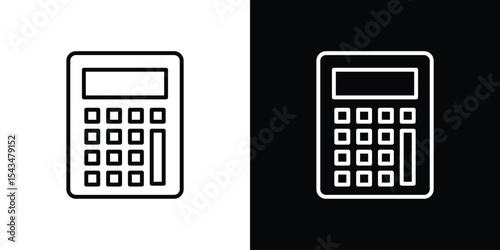 Calculator icon filled flat sign concept for web design.