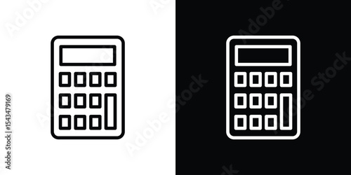 Calculator icon filled flat sign concept for web design.