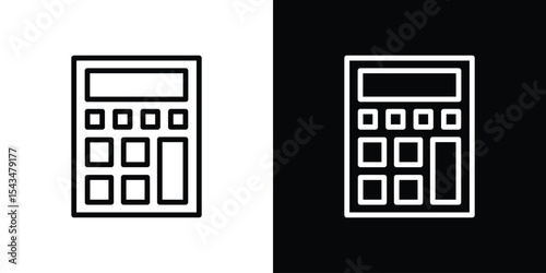Calculator icon filled flat sign concept for web design.