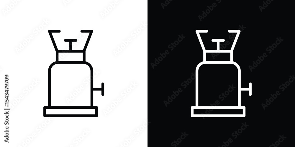 Camping gas icon filled flat sign concept for web design.