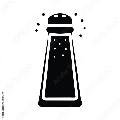 Pepper shaker silhouette vector illustration