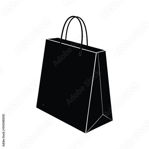 Shopping bag store silhouette vector illustration