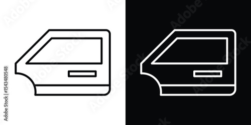 car door icon filled flat sign concept for web design.