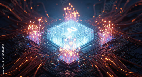 AI Technology Circuit Board