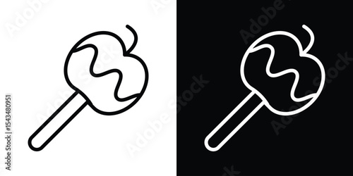 Caramelized appsle icon filled flat sign concept for web design.