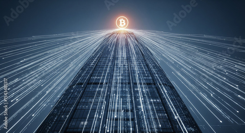 Futuristic Bitcoin Skyline