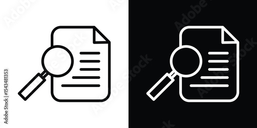 Case studies icon filled flat sign concept for web design.