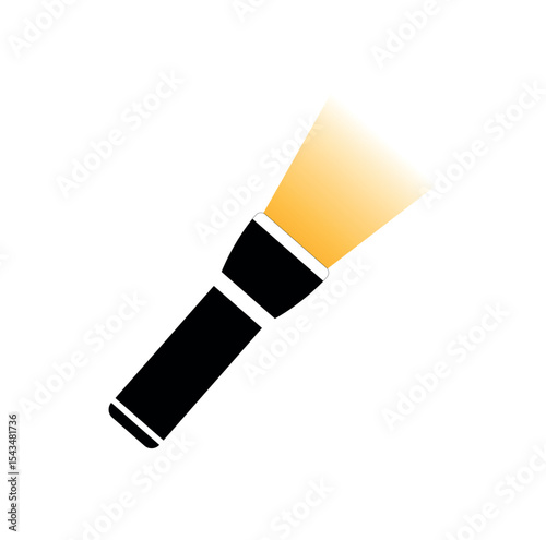 flashlight small hand lantern vector illustration